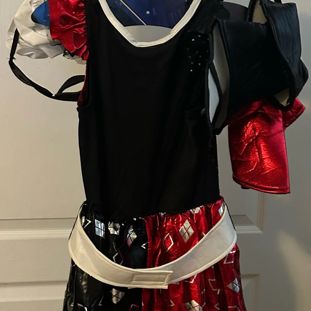 Harlequin‎ Jester Kids Costume - Red, Black, White